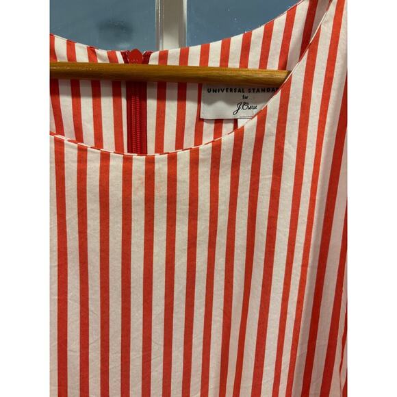 Universal Standard for J.Crew Poplin Stripe Drop Waist Dress, size L - Picture 8 of 10